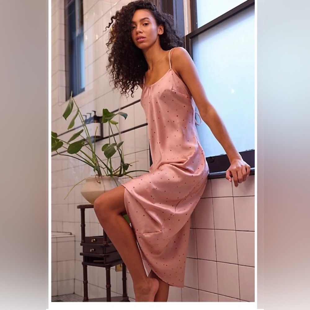FREE PEOPLE Intimately free pink‎ rose mauve Easy To Love Slip dress size XS new